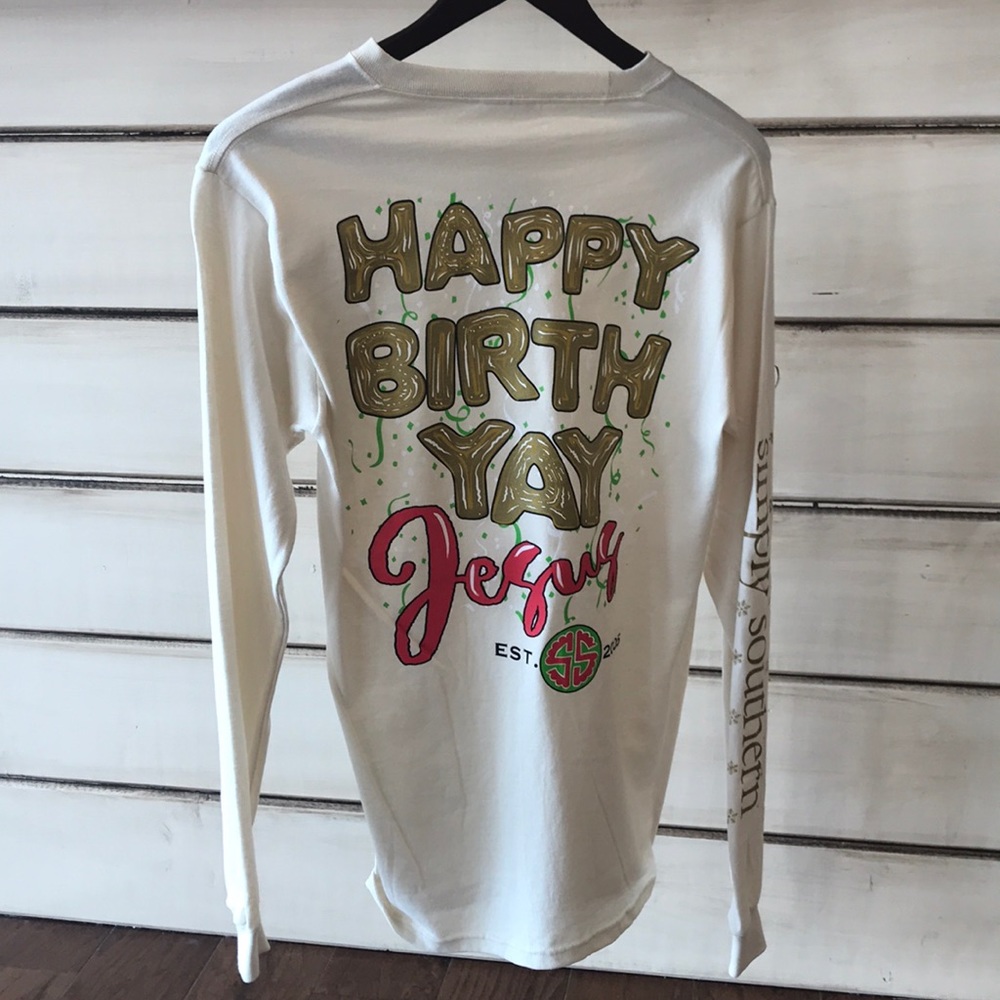 Happy BirthYay Jesus Simply Southern Tee